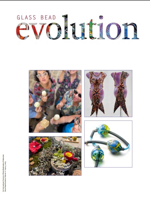 Product Description: Glass Bead Evolutionis a magazine created by beadmakers for beadmakers and is inclusive of other mediums.</br></br>Glass Bead Evolutionprovides its readership robust content that includes insight into artists' private worlds, tours of fascinating venues, tips and techniques for both glass and complementary mediums, a showcase of exquisite work, and reviews of tools, materials, tutorials, and books.</br></br>In this Issue</br> Glass Bead Evolution Volume 11 Issue 4